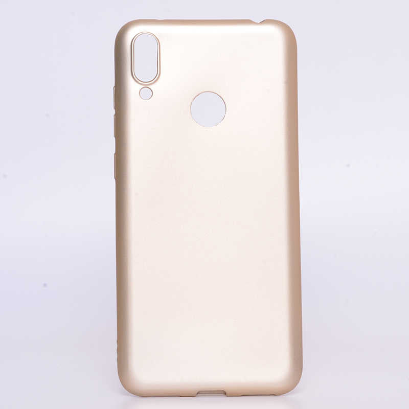Huawei Y7 Prime 2019 Kılıf Zore Premier Silikon Kapak Gold