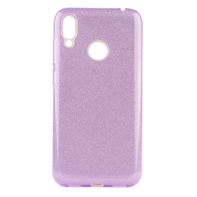Huawei Y7 Prime 2019 Kılıf Zore Shining Silikon Mor