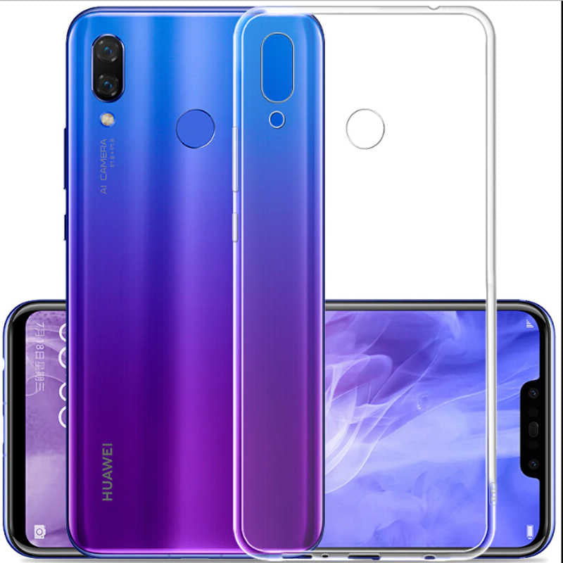 Huawei Y9 2019 Kılıf Zore Süper Silikon Kapak Renksiz