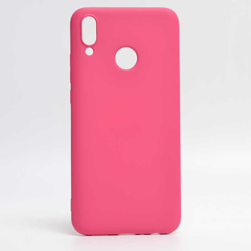 Huawei Y9 2019 Kılıf Zore İnci Silikon Pembe Koyu