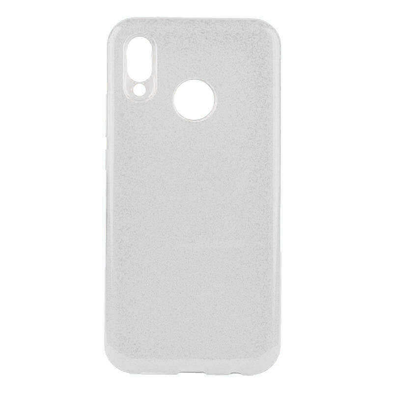 Huawei Y9 2019 Kılıf Zore Shining Silikon Gümüş