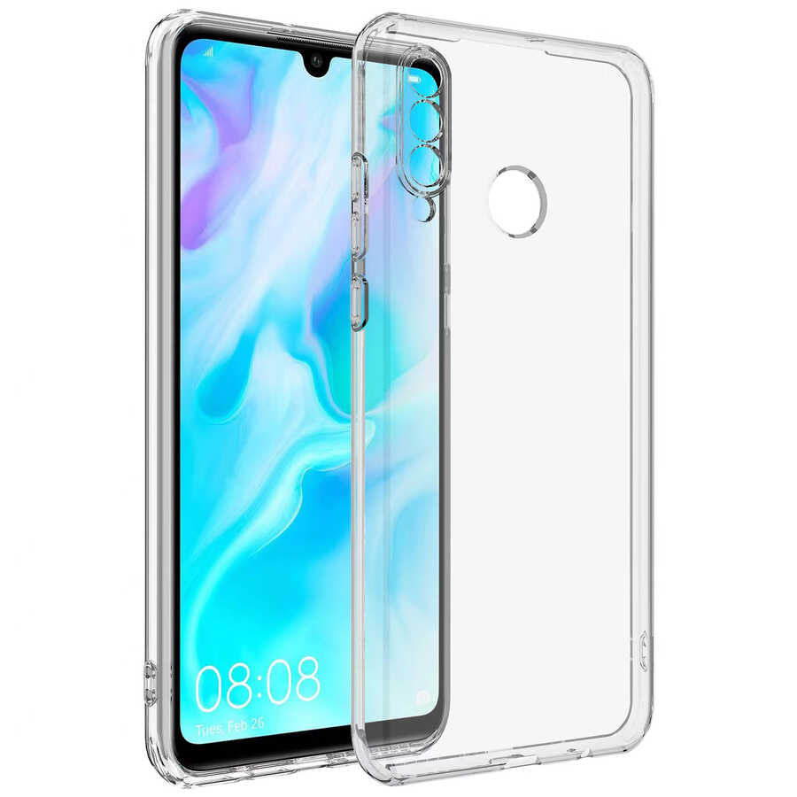 Huawei Y9 Prime 2019 Kılıf Zore Kamera Korumalı Süper Silikon Kapak Renksiz