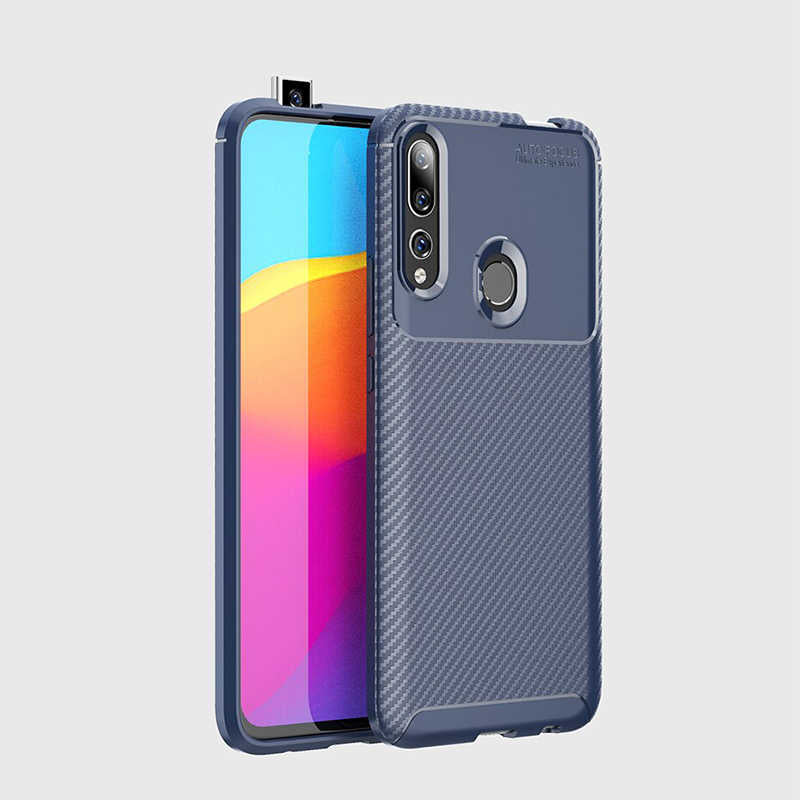 Huawei Y9 Prime 2019 Kılıf Zore Negro Silikon Kapak Kahverengi