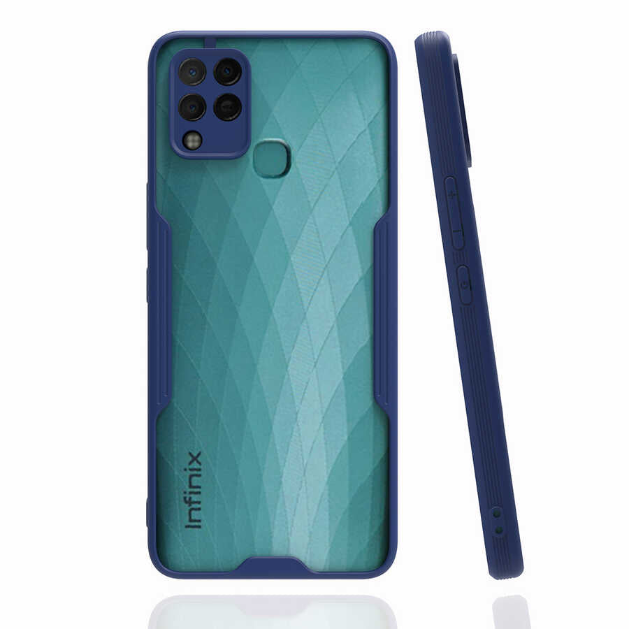 İnfinix Hot 10T Kılıf Zore Parfe Kapak Lacivert