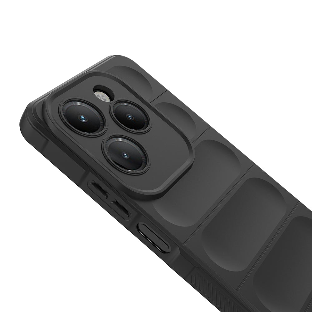 İnfinix Hot 40 Pro Kılıf Esnek TPU Oyuklu Arka Yüzey Tasarımlı Zore Etnik Silikon Kapak Lacivert