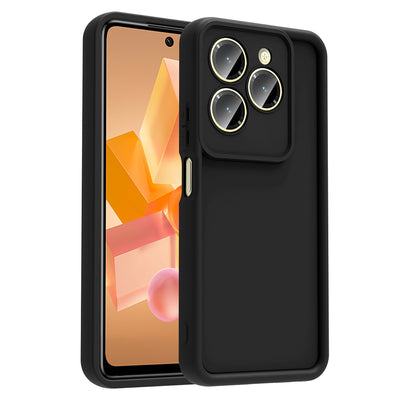 İnfinix Hot 40 Pro Kılıf Kamera Korumalı Zore Ananas Kapak Siyah