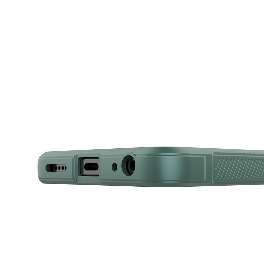 İnfinix Hot 40i Kılıf Esnek TPU Oyuklu Arka Yüzey Tasarımlı Zore Etnik Silikon Kapak Koyu Yeşil