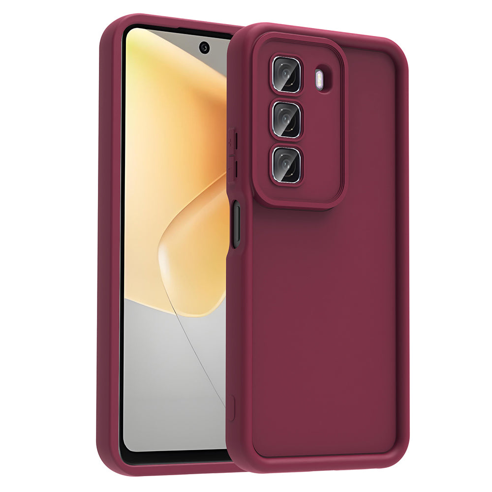 İnfinix Hot 50 4G Kılıf Kamera Korumalı Zore Ananas Kapak Mürdüm