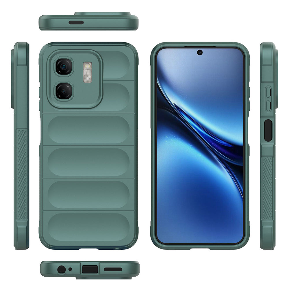 İnfinix Hot 50i 4G Kılıf Esnek TPU Oyuklu Arka Yüzey Tasarımlı Zore Etnik Silikon Kapak Siyah