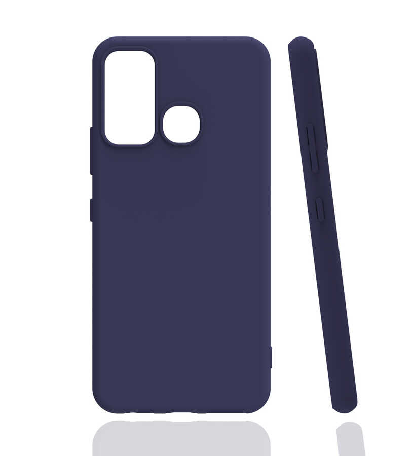 İnfinix Hot 9 Kılıf Zore Biye Silikon Lacivert