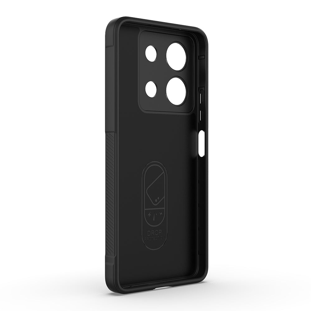 İnfinix Note 30 4G Kılıf Esnek TPU Oyuklu Arka Yüzey Tasarımlı Zore Etnik Silikon Kapak Lacivert