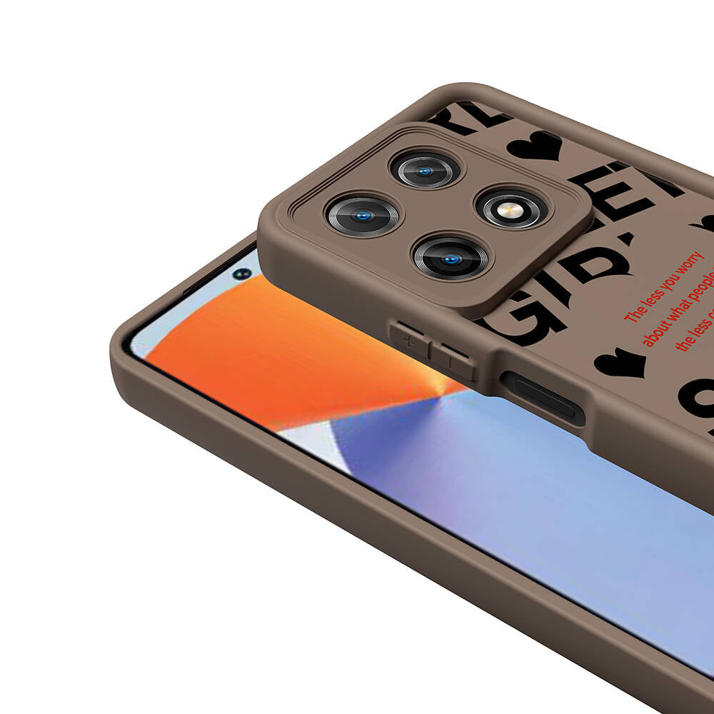 İnfinix Note 30 Pro Kılıf Kamera Korumalı Baskılı Arka Yüzey Zore Klas Kapak Siyah