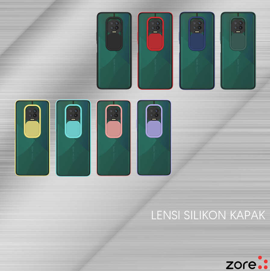 İnfinix Note 7 Kılıf Zore Lensi Kapak Lila