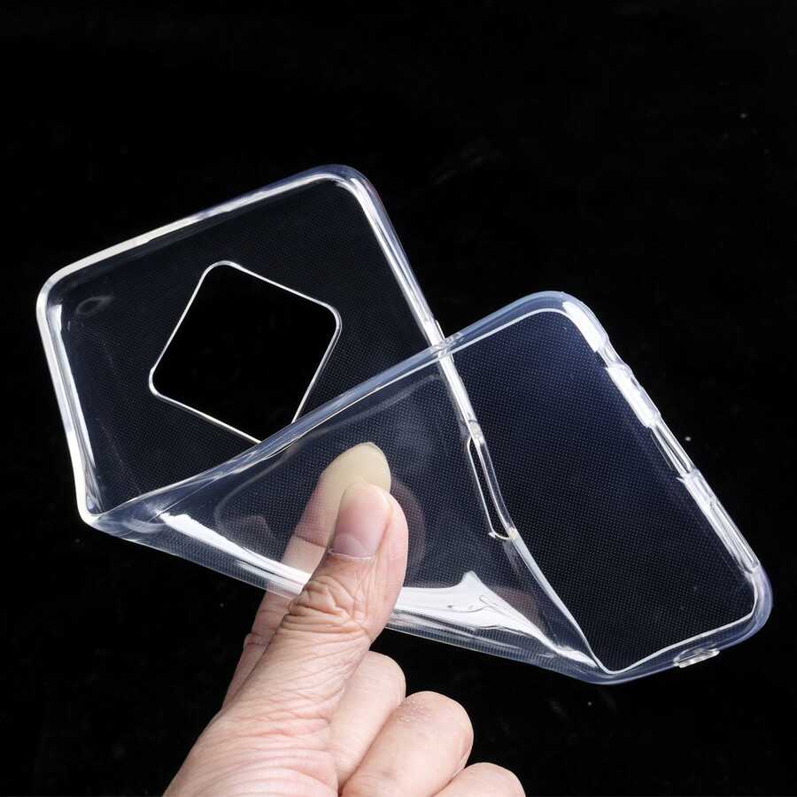 İnfinix Zero 8 Kılıf Zore Süper Silikon Kapak Renksiz