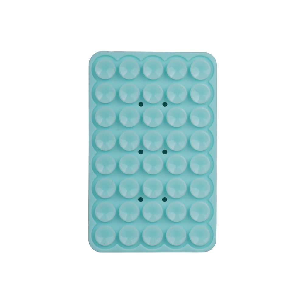 Kare Öpücüklü 01 Silikon Telefon Tutucu Mavi