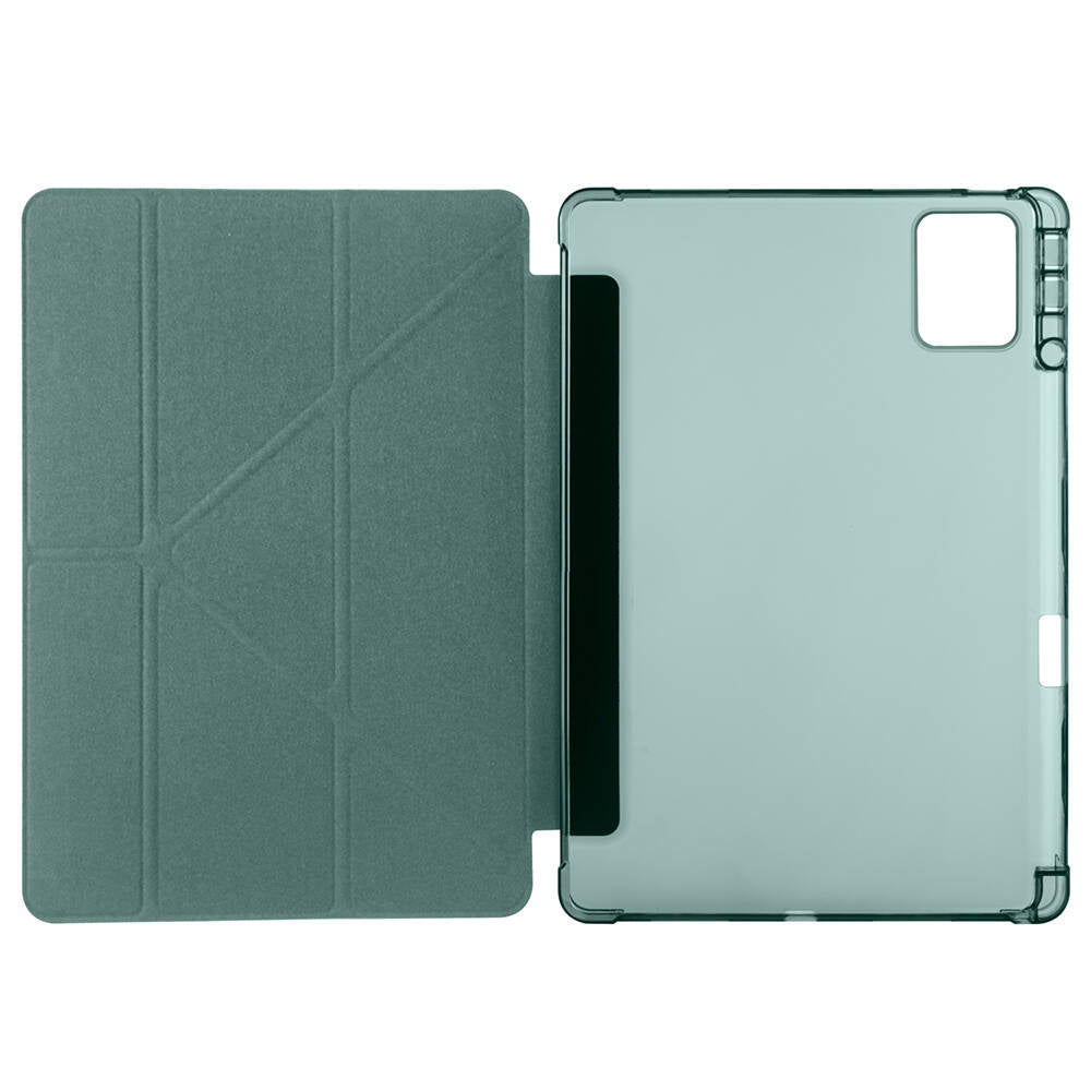 Lenovo M11 TB-330FU Kılıf Zore Tri Folding Kalem Bölmeli Standlı Kılıf Rose Gold