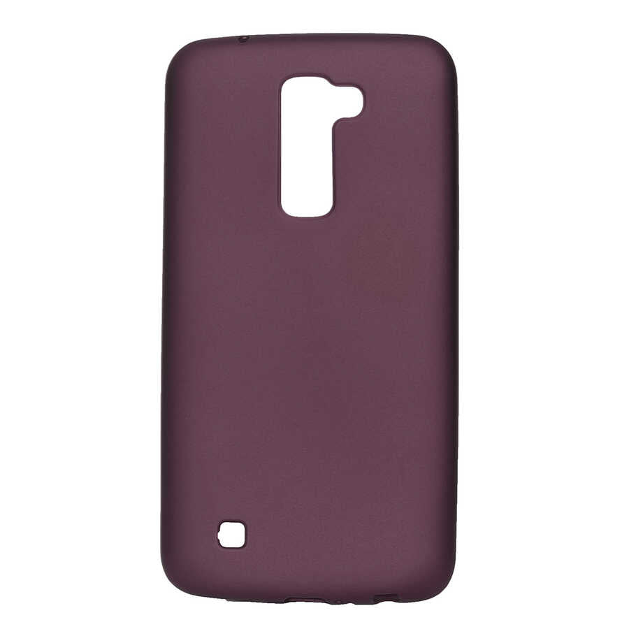 LG K10 Kılıf Zore Premier Silikon Kapak Mürdüm