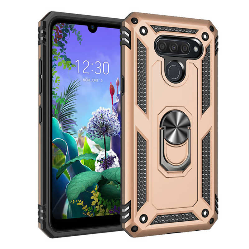 LG Q60 Kılıf Zore Vega Kapak Rose Gold
