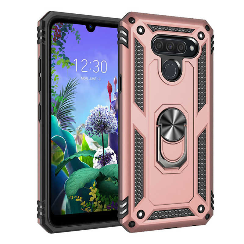 LG Q60 Kılıf Zore Vega Kapak Rose Gold