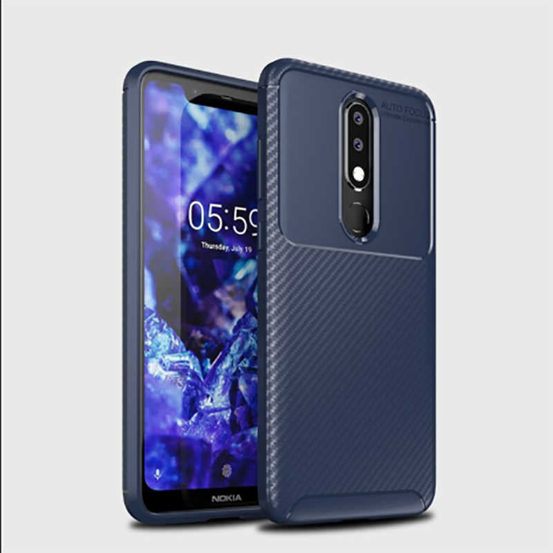 Nokia 5.1 Plus Kılıf Zore Negro Silikon Kapak Siyah