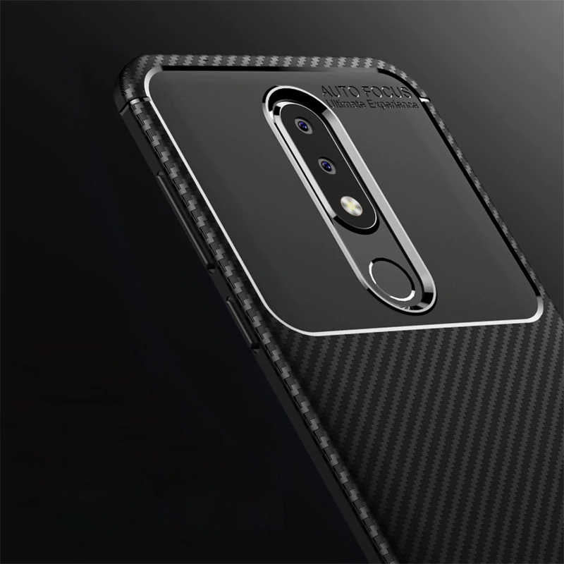 Nokia 5.1 Plus Kılıf Zore Negro Silikon Kapak Siyah