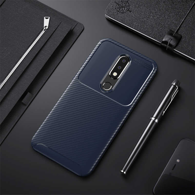 Nokia 5.1 Plus Kılıf Zore Negro Silikon Kapak Lacivert