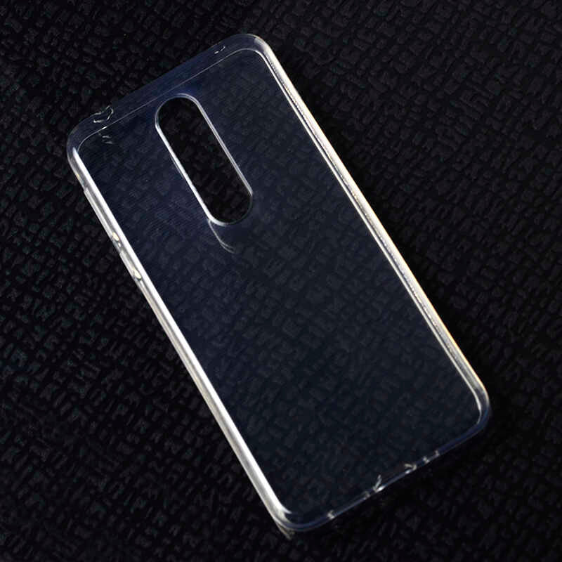 Nokia 7.1 Kılıf Zore Süper Silikon Kapak Renksiz
