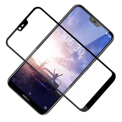 Nokia X6 Zore Kenarları Kırılmaya Dayanıklı Cam Ekran Koruyucu