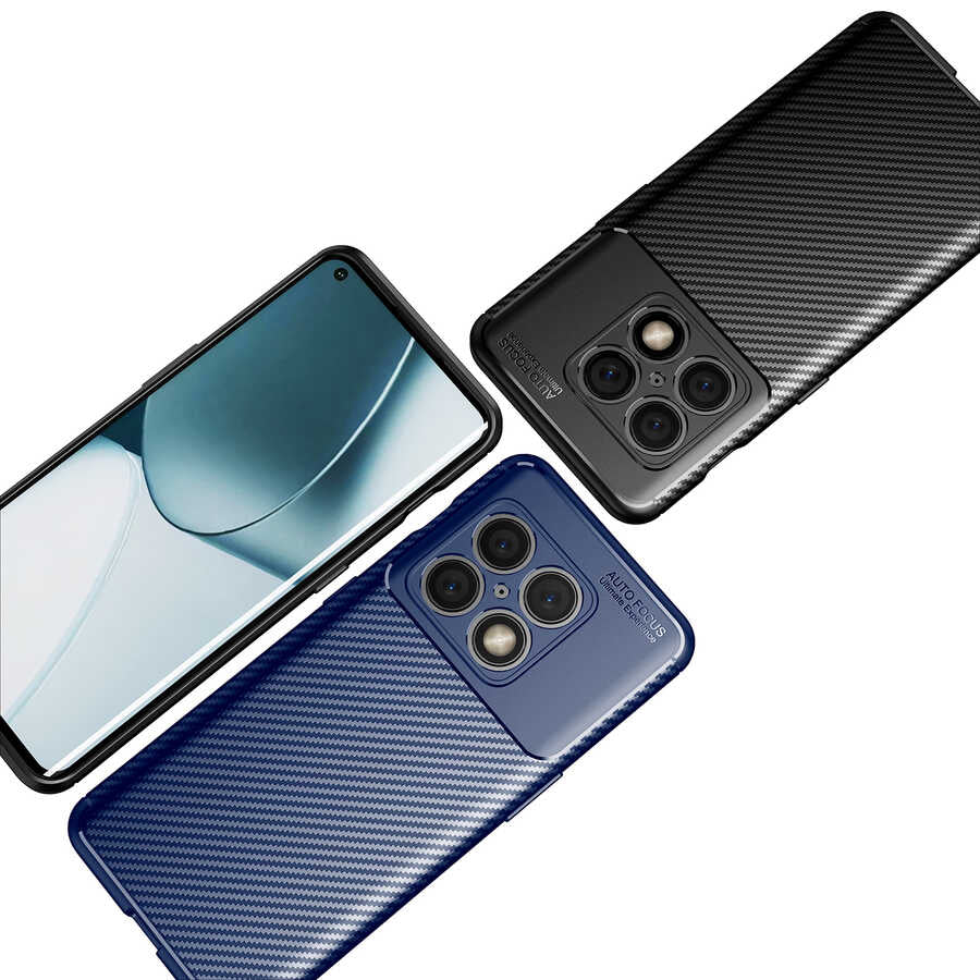 One Plus 10 Pro Kılıf Zore Negro Silikon Kapak Lacivert