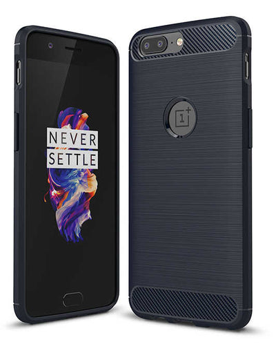 One Plus 5 Kılıf Zore Room Silikon Kapak Lacivert