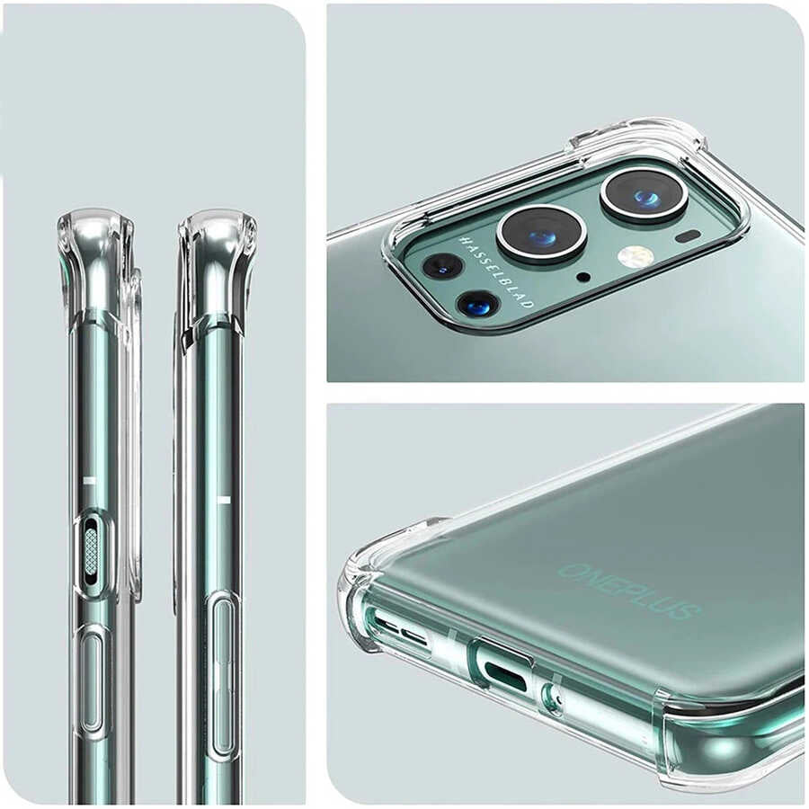 One Plus 9 Pro Kılıf Zore Nitro Anti Shock Silikon Renksiz