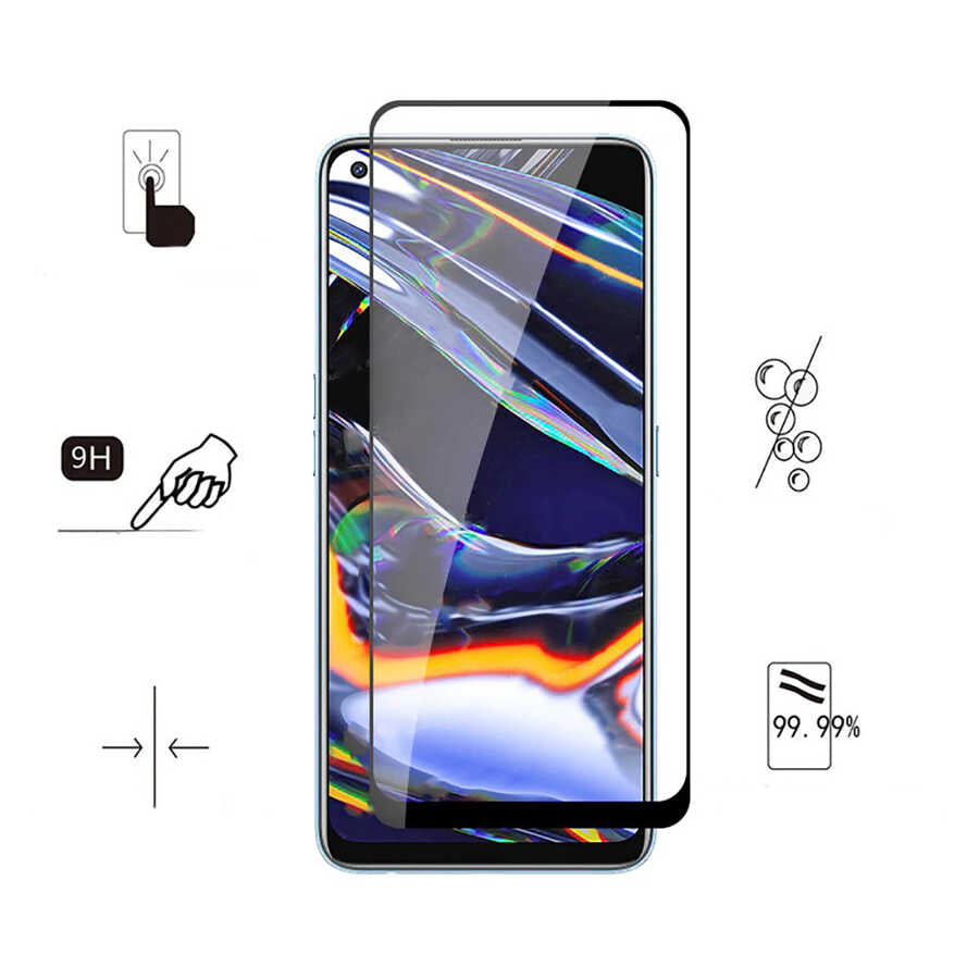 One Plus Nord N10 5G Zore Kenarları Kırılmaya Dayanıklı Cam Ekran Koruyucu Siyah