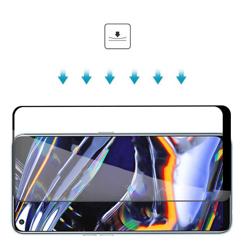 One Plus Nord N10 5G Zore Kenarları Kırılmaya Dayanıklı Cam Ekran Koruyucu Siyah