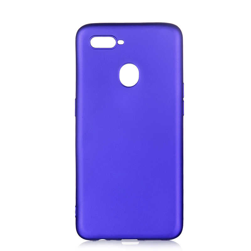Oppo A12 Kılıf Zore Premier Silikon Kapak Saks Mavi