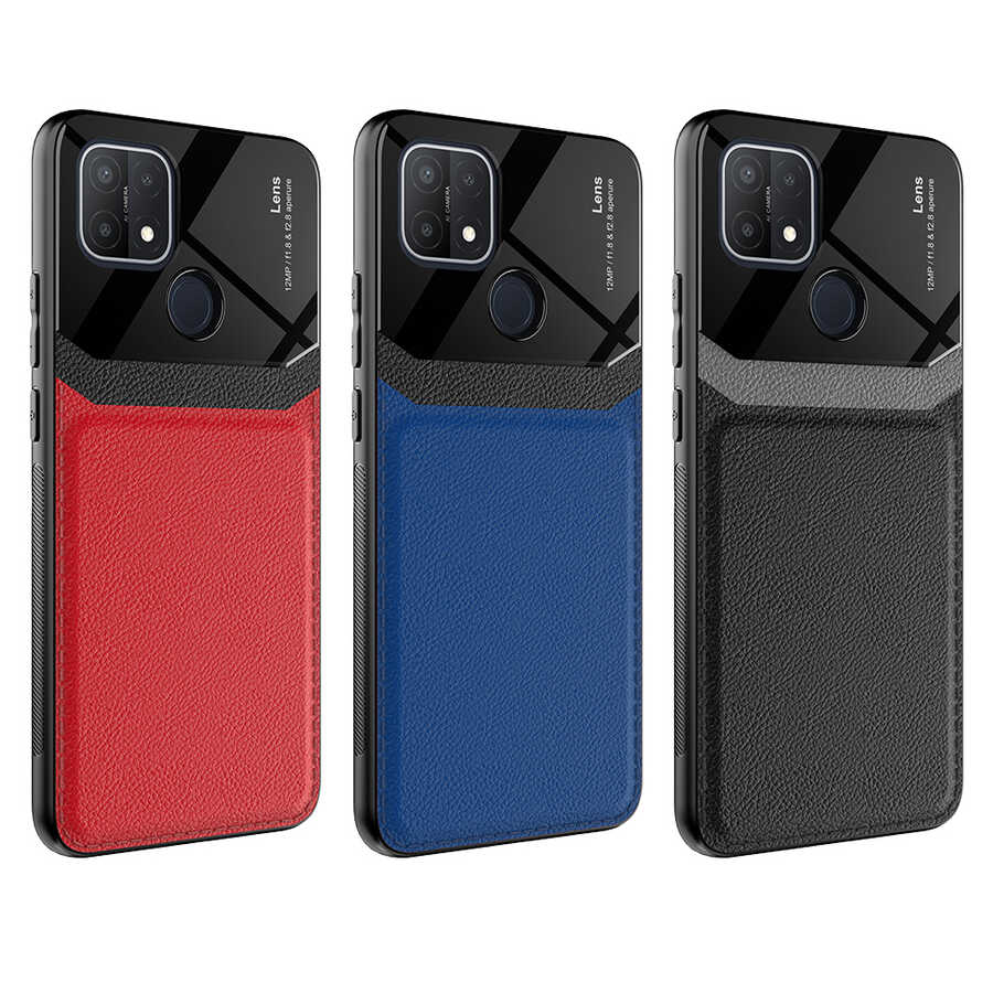 Oppo A15 Kılıf Zore Emiks Kapak Kırmızı