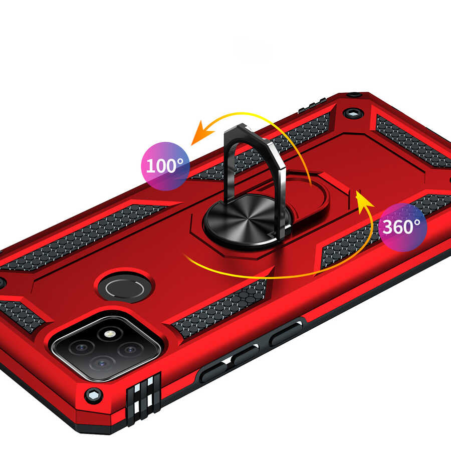 Oppo A15 Kılıf Zore Vega Kapak Siyah