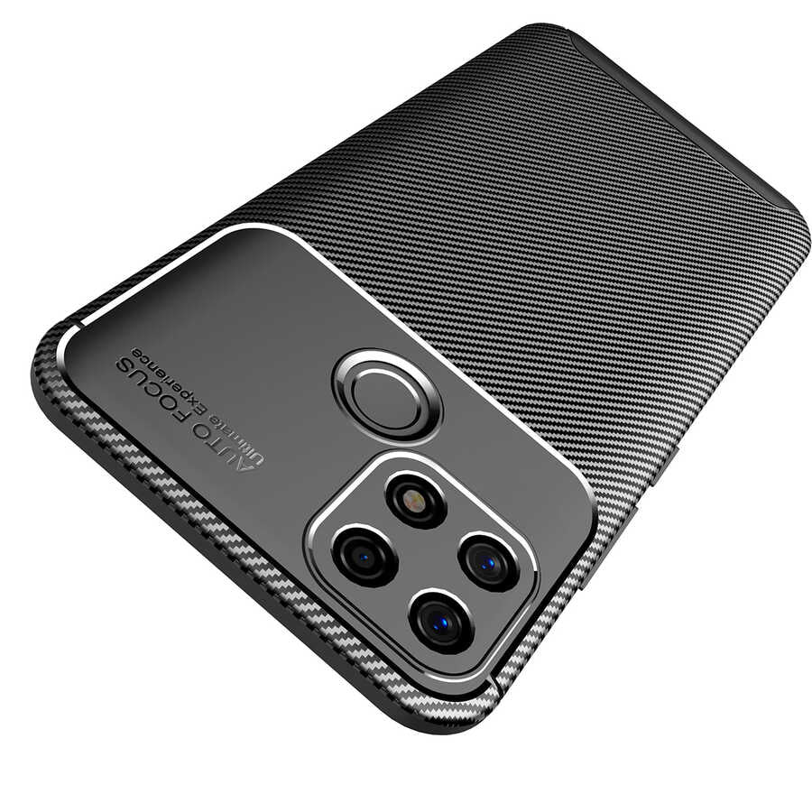 Oppo A15S Kılıf Zore Negro Silikon Kapak Siyah