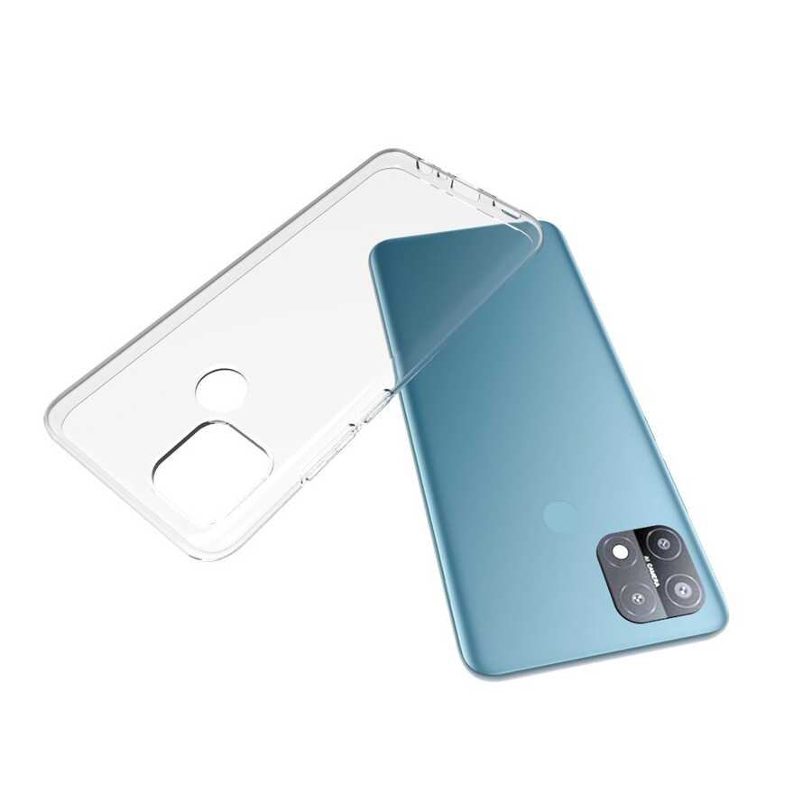 Oppo A15S Kılıf Zore Süper Silikon Kapak Renksiz