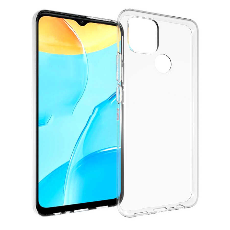 Oppo A15S Kılıf Zore Süper Silikon Kapak Renksiz