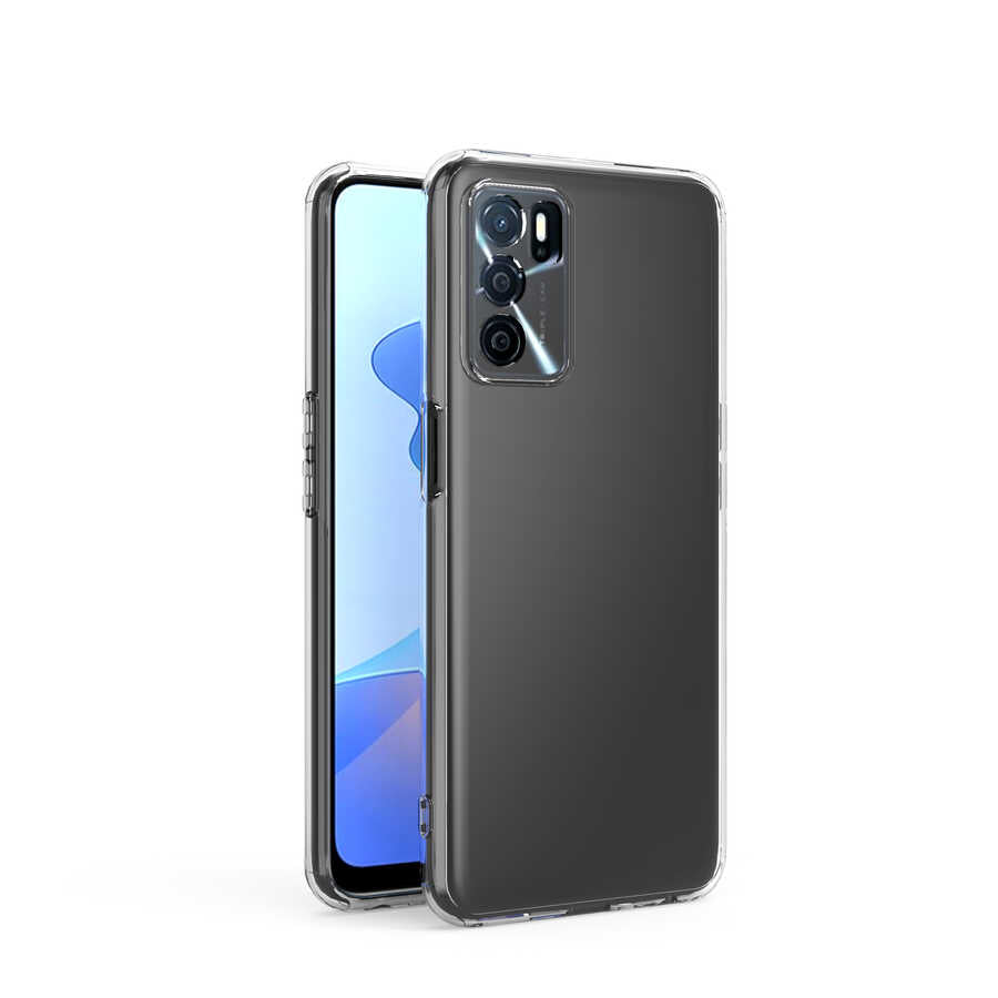 Oppo A16 Kılıf Zore Kamera Korumalı Süper Silikon Kapak Renksiz