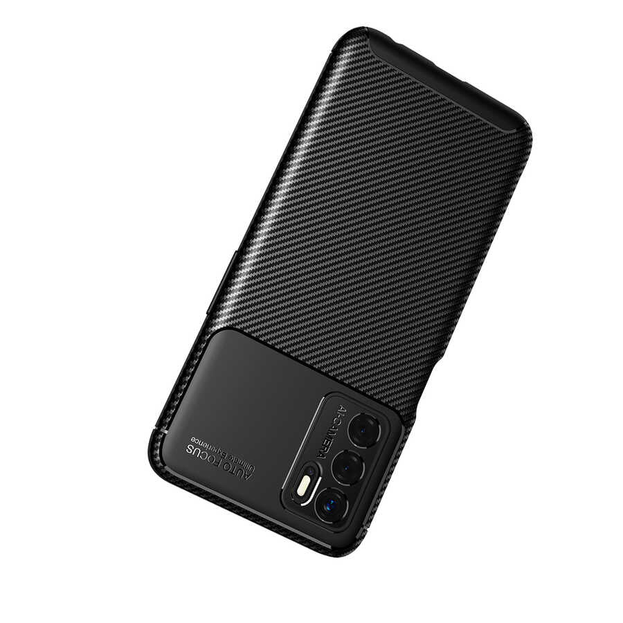 Oppo A16 Kılıf Zore Negro Silikon Kapak Kahverengi