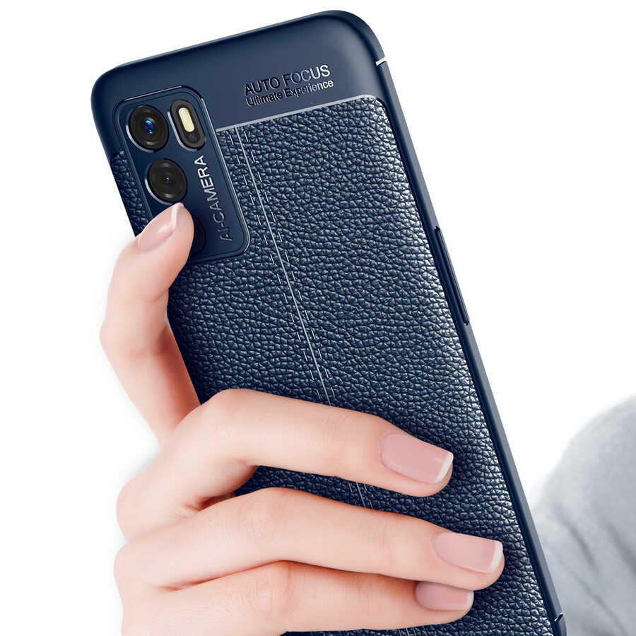 Oppo A16 Kılıf Zore Niss Silikon Kapak Lacivert
