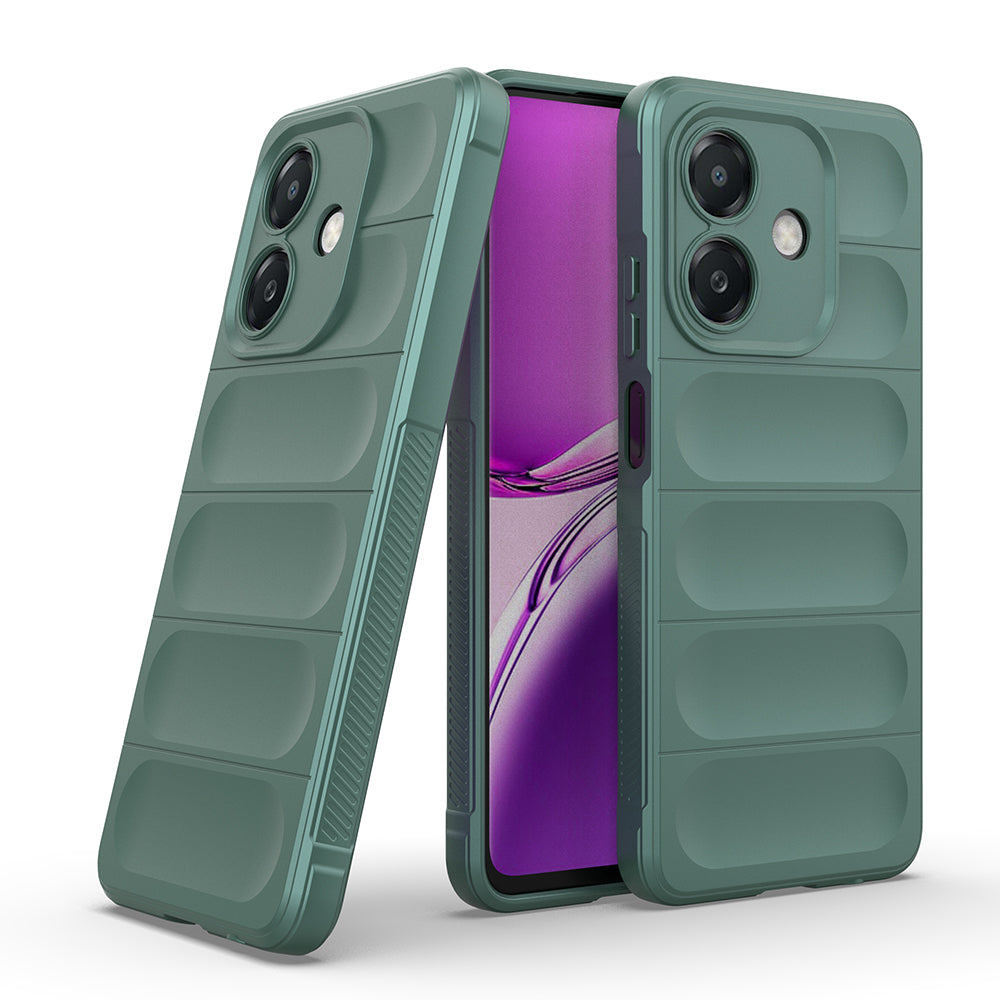 Oppo A3 Kılıf Esnek TPU Oyuklu Arka Yüzey Tasarımlı Zore Etnik Silikon Kapak Siyah