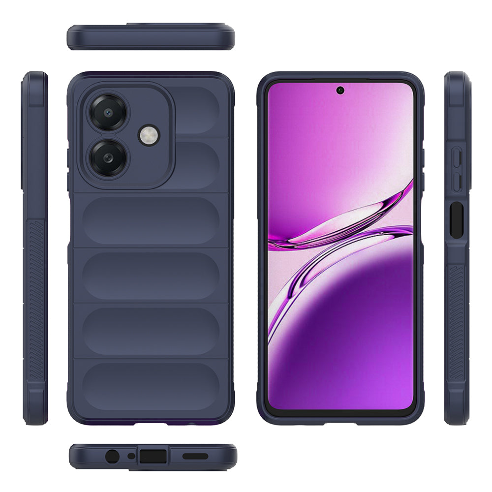 Oppo A3 Kılıf Esnek TPU Oyuklu Arka Yüzey Tasarımlı Zore Etnik Silikon Kapak Koyu Yeşil