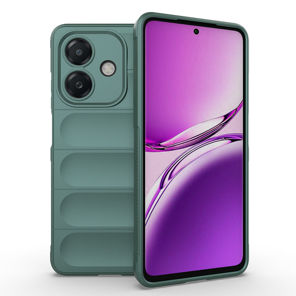 Oppo A3 Kılıf Esnek TPU Oyuklu Arka Yüzey Tasarımlı Zore Etnik Silikon Kapak Siyah