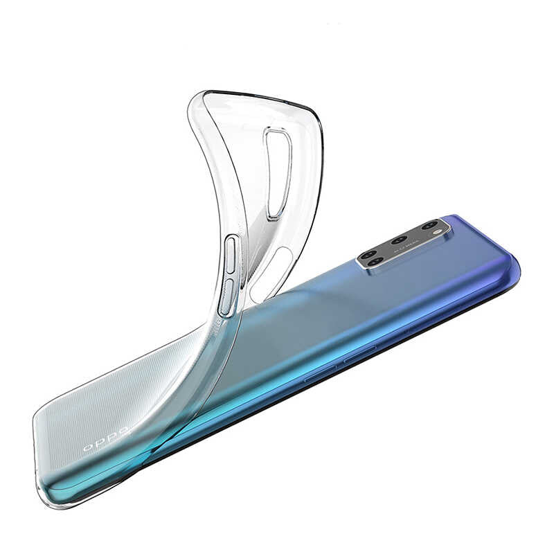 Oppo A52 Kılıf Zore Süper Silikon Kapak Renksiz