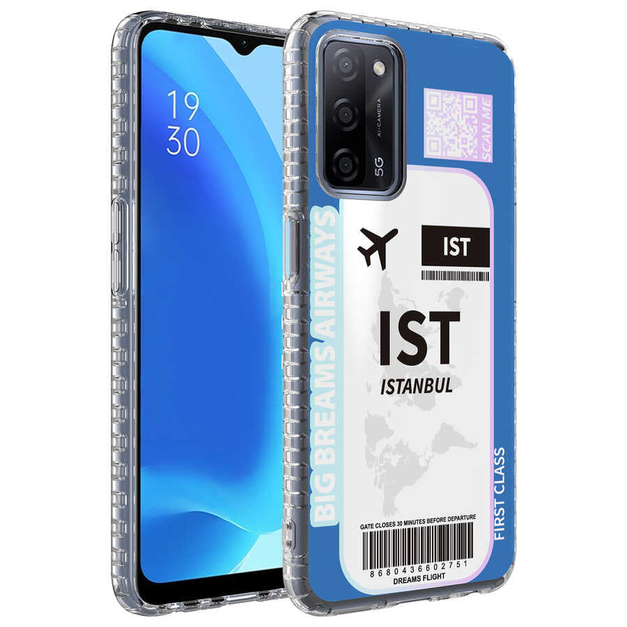 Oppo A54 4G Kılıf Airbag Kenarlı Renkli Desenli Silikon Zore Elegans Kapak NO4