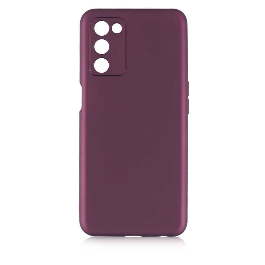 Oppo A55 5G Kılıf Zore Premier Silikon Kapak Mürdüm