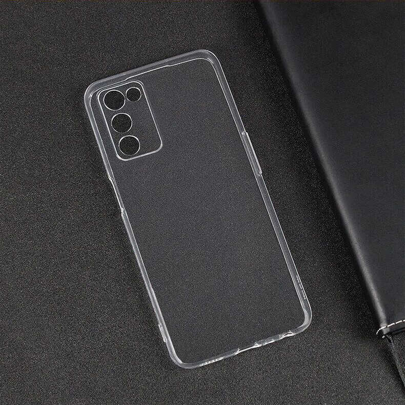 Oppo A55 5G Kılıf Zore Süper Silikon Kapak Renksiz