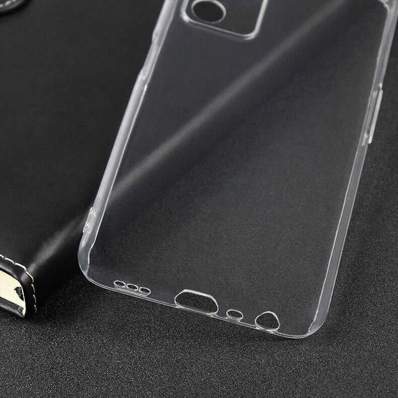 Oppo A55 5G Kılıf Zore Süper Silikon Kapak Renksiz